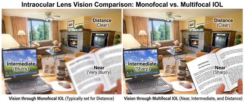Comparison of monofocal, EDoF, and trifocal intraocular lens options
